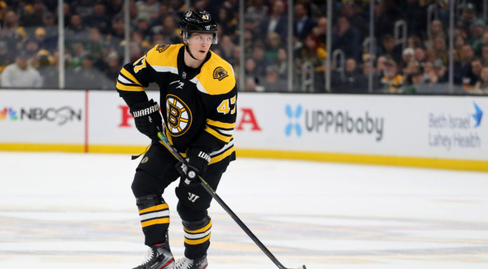 Boston Bruins Get Their 60th Win in 2022-23, Edge Closer to NHL All-Time Single-Season Record Torey Krug #47 with the Boston Bruins in 2020.