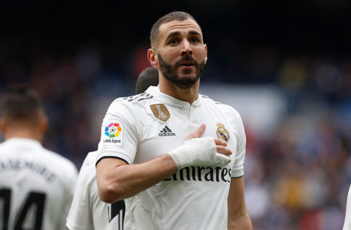 Real Madrid's Karim Benzema in 2019