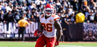 Damien Williams with Kansas City in 2019