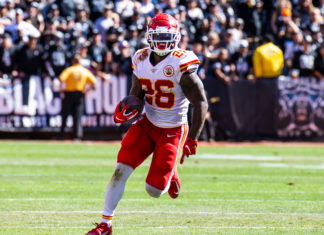Damien Williams with Kansas City in 2019