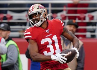 Raheem Mostert with the San Francisco 49ers' in 2020