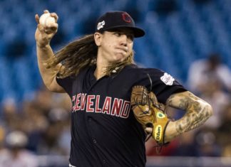 Mike Clevinger with Cleveland in 2019