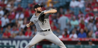 Lucas Giolito with the Chicago White Sox in 2019