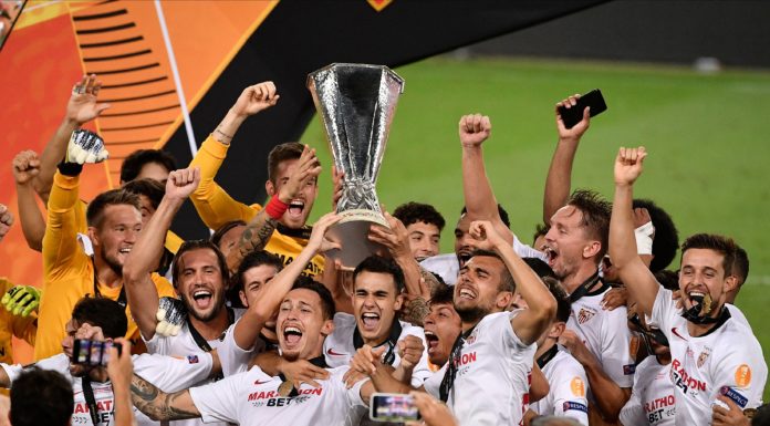 Sevilla Wins the 2020 UEFA Europa League Trophy