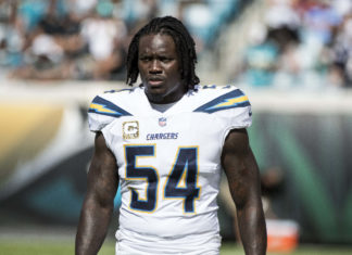 Melvin Ingram with the Los Angeles Chargers in 2017