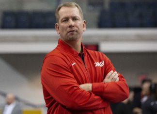Nick Nurse with Canada's national team in 2019.