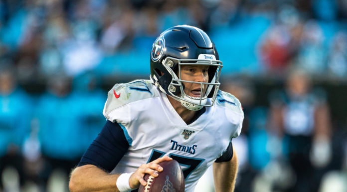 Titans’ Tannehill Out of Steelers Game Tennessee Titans quarterback Ryan Tannehill in 2019.