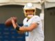 Justin Herbert with the Los Angeles Chargers