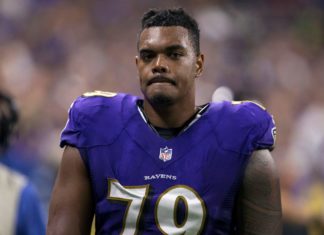 Baltimore Ravens offensive lineman Ronnie Stanley (79) in 2018
