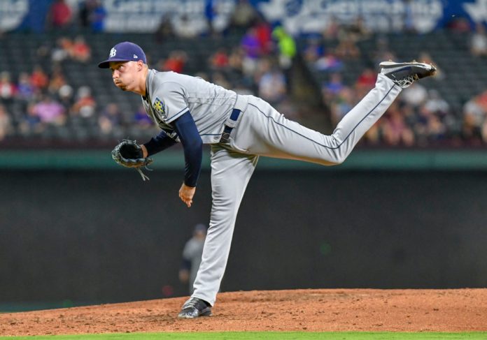 Blake Snell with the Tampa Bay Rays in 2018