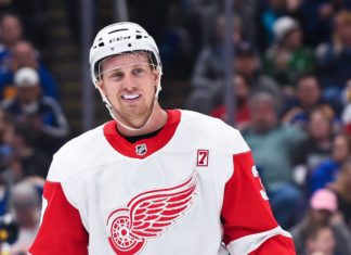 Anthony Mantha with the Detroit Red Wings in 2019