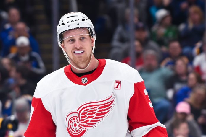 Anthony Mantha with the Detroit Red Wings in 2019