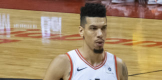 Danny Green playing for Toronto Raptors in 2019