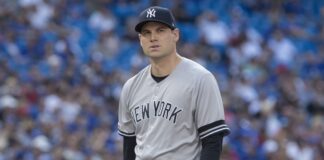 Adam Ottavino with the New York Yankees in 2019