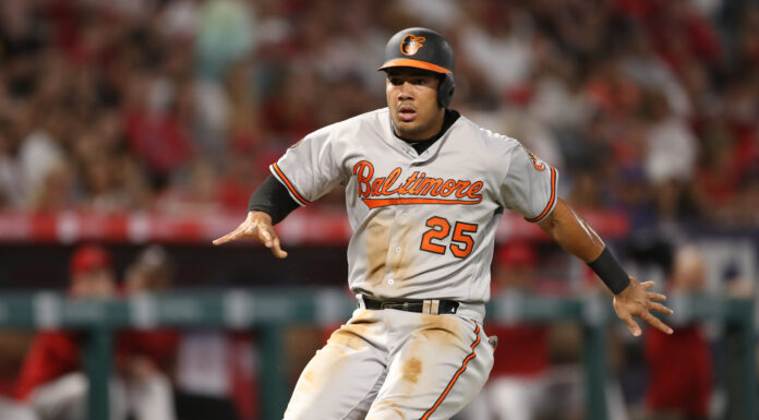 Baltimore Orioles right fielder Anthony Santander (25) in 2019.