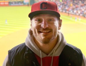 Stipe Miocic attending a baseball game in 2016.