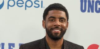 Kyrie Irving at the "Uncle Drew" premiere in 2018.
