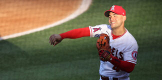 Jose Iglesias with the Angels in 2021