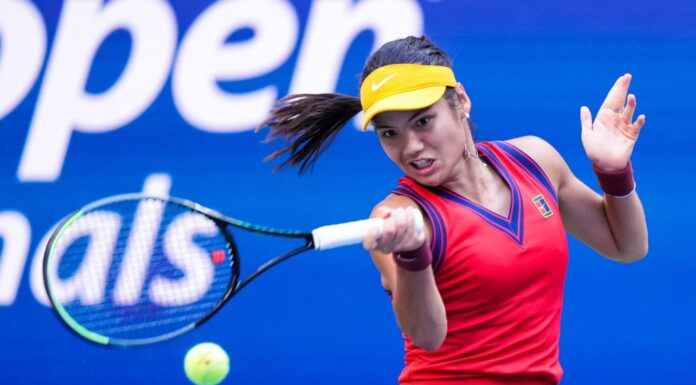 Emma Raducanu at the Us Open Tennis in 2021