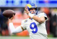 Matthew Stafford with the Los Angeles Rams in 2021