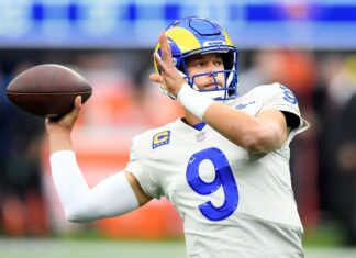 Matthew Stafford with the Los Angeles Rams in 2021