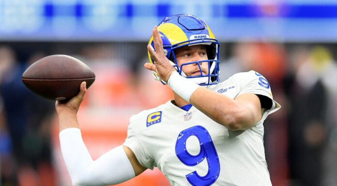 Matthew Stafford with the Los Angeles Rams in 2021