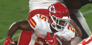 Clyde Edwards-Helaire with the Kansas City Chiefs in 2020