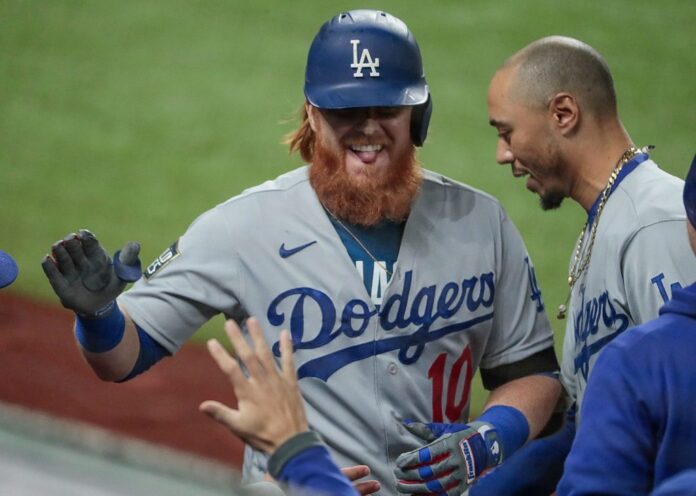 Justin Turner with the Los Angeles Dodgers in 2020