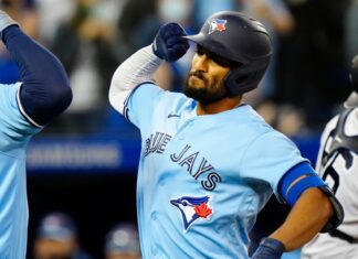 Marcus Semien with the Blue Jays in 2021