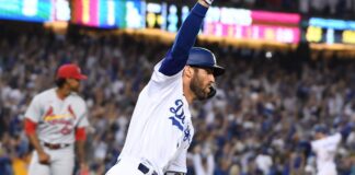Chris Taylor with the Dodgers in 2021