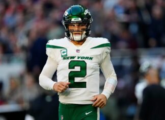 Zach Wilson with the Jets in 2021