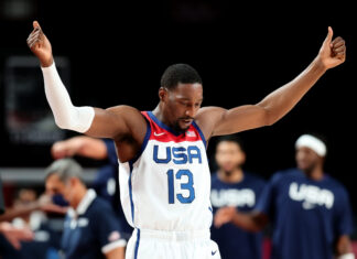 Bam Adebayo of Team United States at the Semifinal match between USA and Australia, Tokyo 2020 Olympic Games.