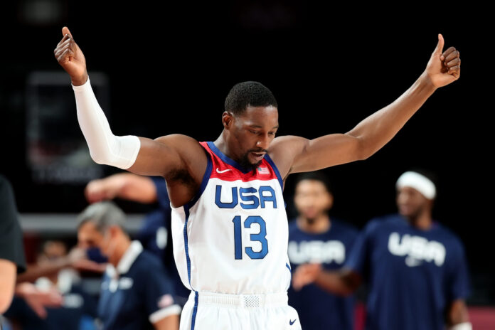 Bam Adebayo of Team United States at the Semifinal match between USA and Australia, Tokyo 2020 Olympic Games.