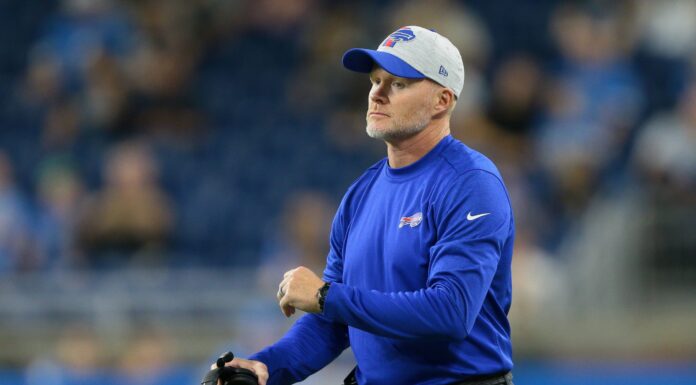 Buffalo Bills head coach Sean McDermott in August 2021.