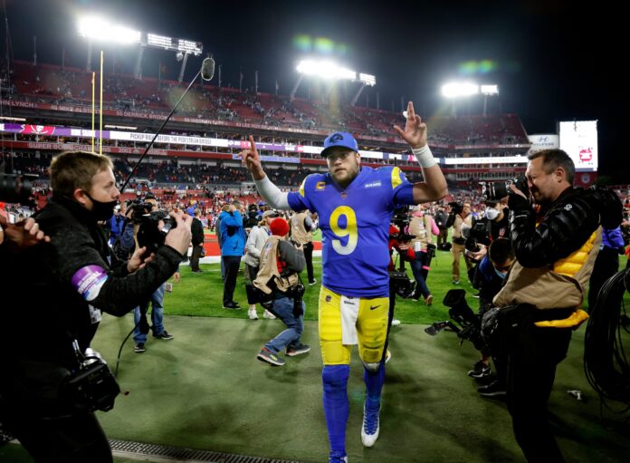Los Angeles Rams quarterback Matthew Stafford in January 2022