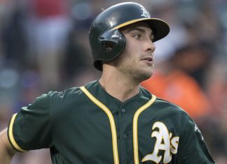 Matt Olson with the Oakland Athletics in 2017.
