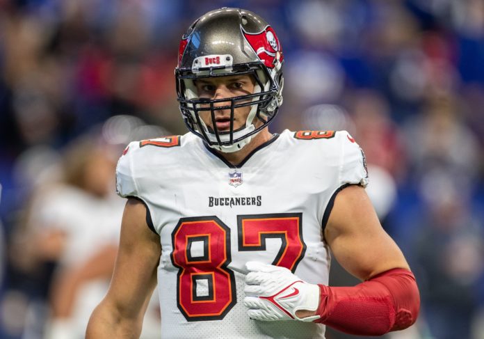 Rob Gronkowski with the Tampa Bay Buccaneers