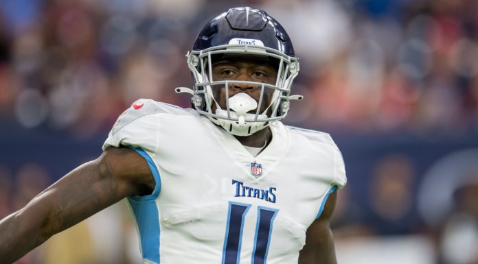 Eagles Get Pro Bowl WR A.J. Brown From the Titans A.J. Brown with Tennessee Titans in January 2022