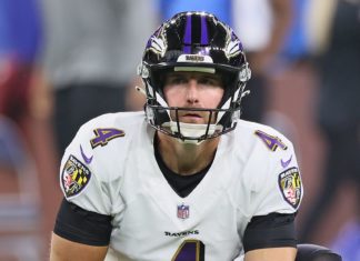 Baltimore Ravens punter Sam Koch in 2021