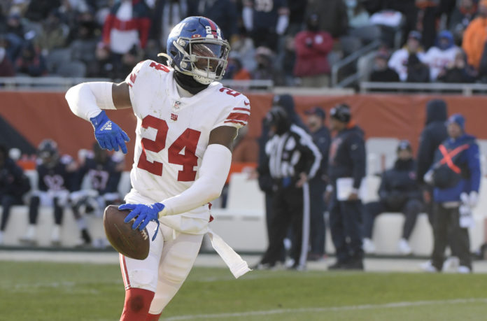 James Bradberry with the New York Giants in January 2022