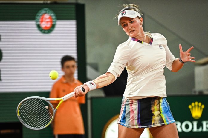 Barbora Krejcikova during the French Open 2022