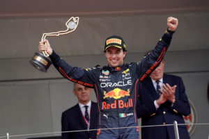 Winner Sergio Perez (MEX), Oracle Red Bull Racing at the F1 Monaco Grand Prix in May 2022