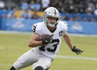 Oakland Raiders wide receiver Hunter Renfrow in 2019