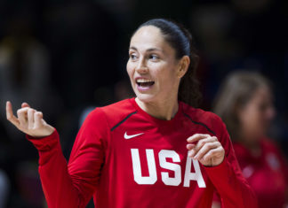 Sue Bird with TEAM USA in 2020