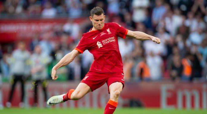 Milner Extends Liverpool Stay With New Contract James Milner of Liverpool in May 2022