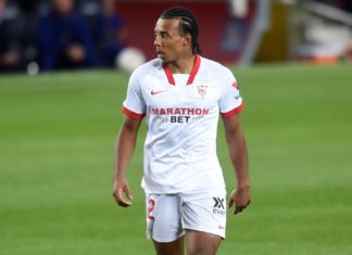 Jules Kounde with Sevilla FC in 2020