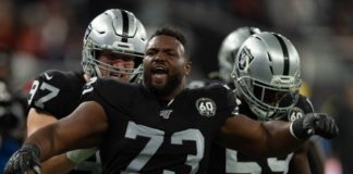 Maurice Hurst Jr. (73) with the Oakland Raiders in 2019