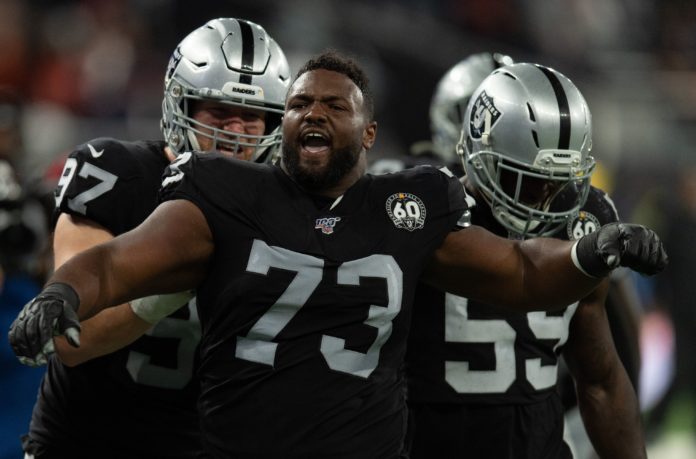 Maurice Hurst Jr. (73) with the Oakland Raiders in 2019