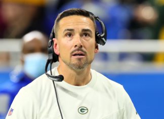 Green Bay Packers head coach Matt LaFleur in January 2022