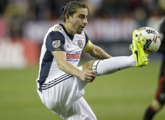 Philadelphia Union Midfielder #11 Alejandro Bedoya in 2017